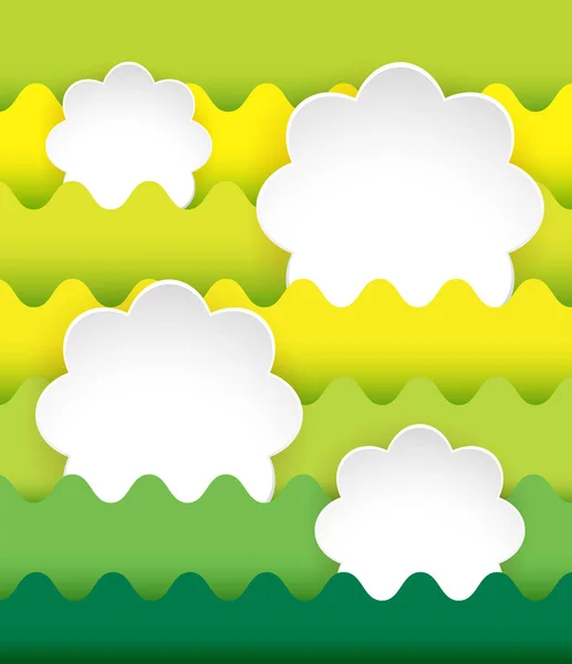 Design de fundo com ondas amarelas e verdes —  Vetores de Stock