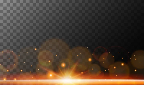 Hintergrunddesign mit orangefarbenem Licht — Stockvektor