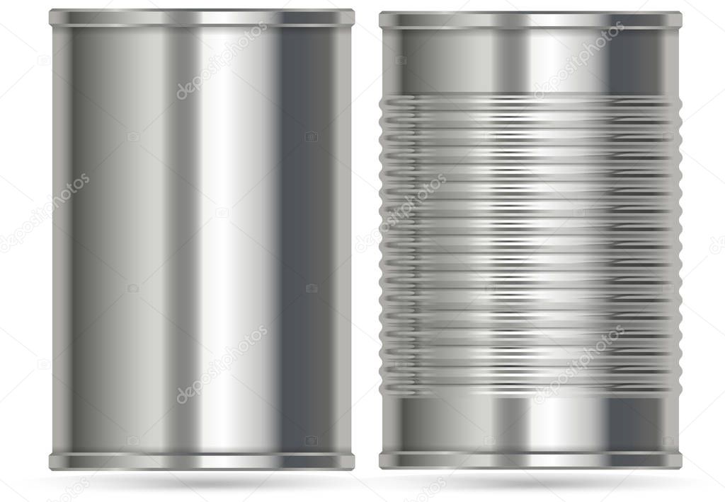 Aluminum cans in two different designs