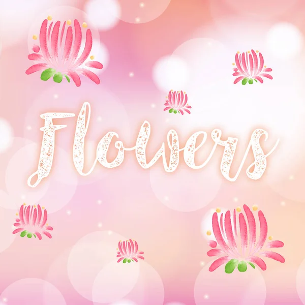 Diseño de fondo con flores rosadas — Archivo Imágenes Vectoriales