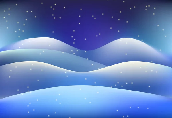 Diseño de fondo con nieve en el cielo oscuro — Vector de stock
