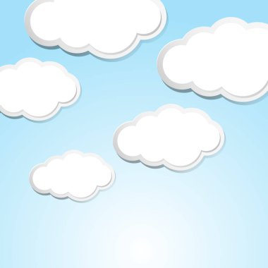 Mavi gökyüzünde bulutlar gökyüzü sahne