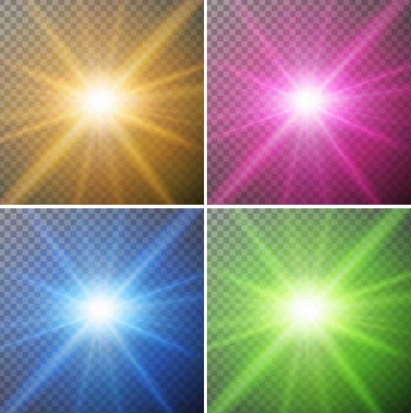 Czterech różnych kolorów światła w tle — Wektor stockowy