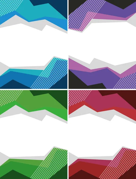 Diseño de cuatro fondos con diferentes colores — Vector de stock