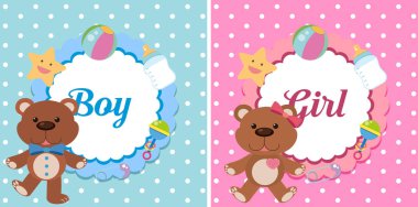 Erkek ve kız çocuk için arka plan tasarımı