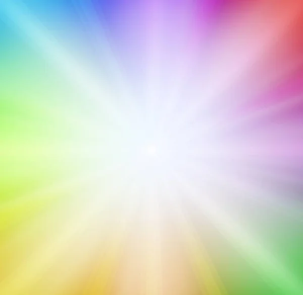 Bright light on rainbow background — Stock Vector