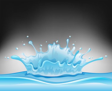 Siyah arkaplanda su sıçraması