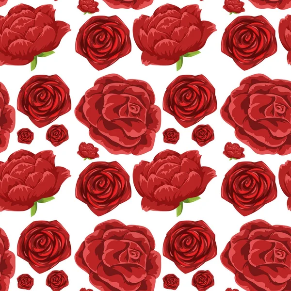 Kırmızı gül ile sorunsuz arka plan şablonu