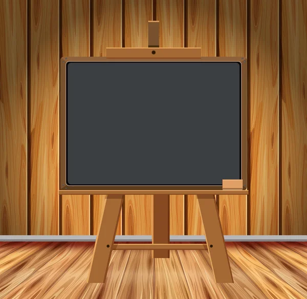 Fából készült ággyal chalkboard — Stock Vector