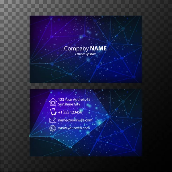 Businesscard template with blue light pattern — Stock Vector