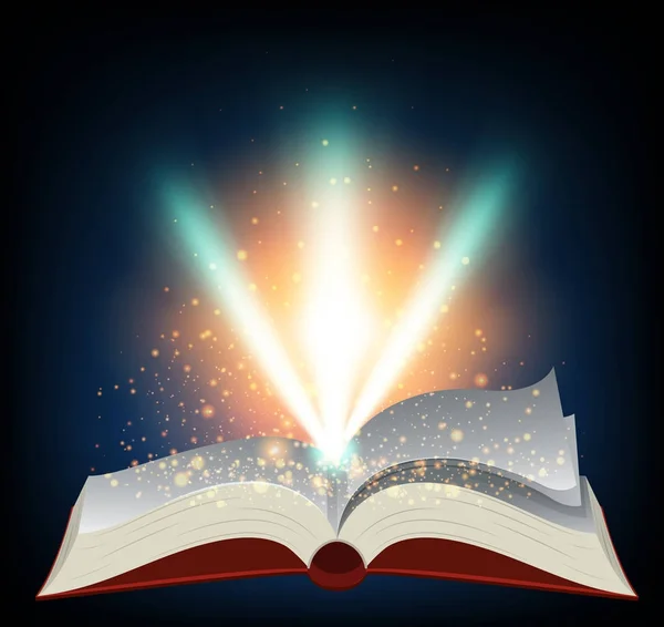 Red book with burst of light Stock Image Everypixel