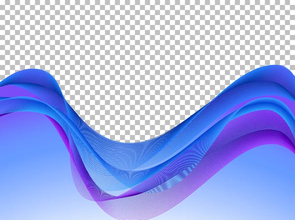 Сині і фіолетові хвилясті лінії фону — стоковий вектор