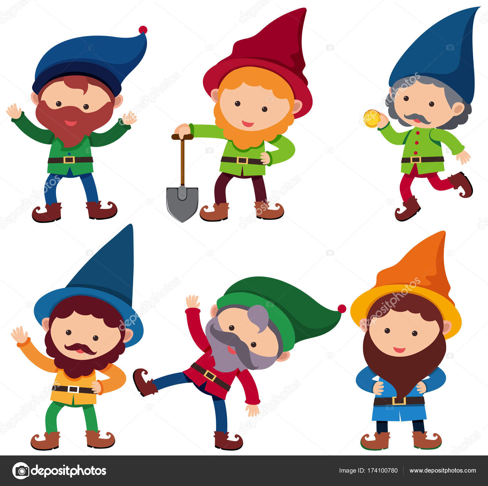 цветные гномики для детей. рисование гномика в средней группе. цветные гномики. гномики. гномики разных цветов.