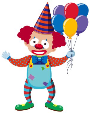 Renkli balonlu palyaço
