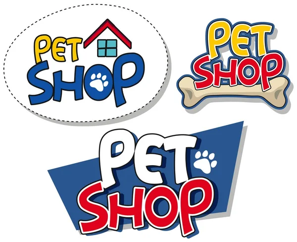 Modelo de sinal para pet shop — Vetor de Stock