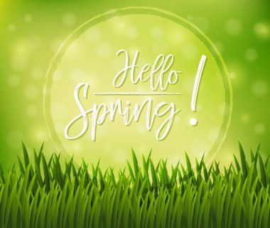 Arka plan tasarımı ile yeşil çimen