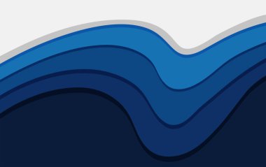 Mavi, dalgalı çizgilerle arka plan şablonu