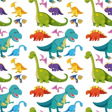 Birçok dinozorlar ile sorunsuz arka plan