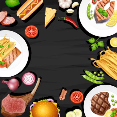 Sınır tasarlamak yemek çeşitleri ile