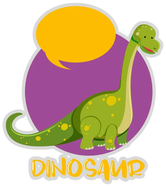 Diseño de pegatina de dinosaurio con braquiosaurio — Vector de stock