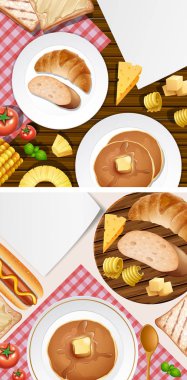 Masaya farklı yiyecek