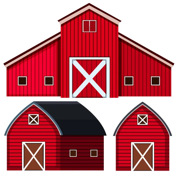 Üç tasarımlarında kırmızı kulübeler