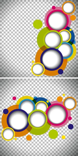 Zwei Hintergrundvorlagen mit runden Formen — Stockvektor