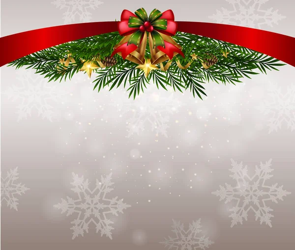 クリスマスに雪の結晶の背景のテーマ — ストックベクタ