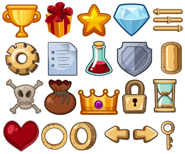 Verschillende soorten symbool gebruikt voor spel — Stockvector