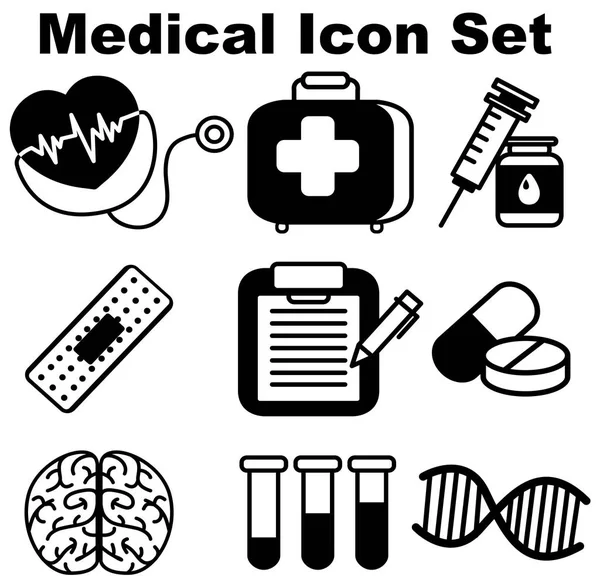 Diseño de iconos para equipos médicos — Vector de stock