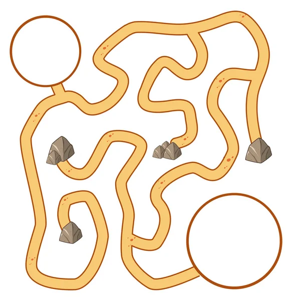 拼图游戏模板与岩石 — 图库矢量图片