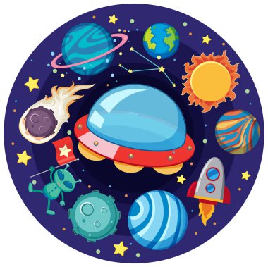 UFO ve birçok gezegen gökada