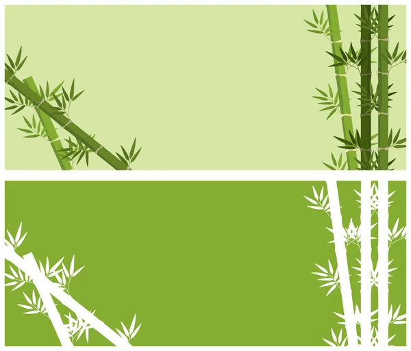 Design di sfondo con alberi di bambù — Vettoriale Stock