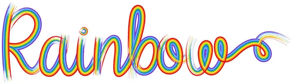 Diseño de palabras para arco iris — Vector de stock