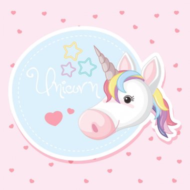 Arka plan tasarım şirin unicorn ile