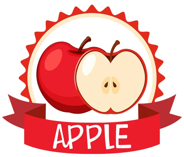 Logo-Design mit roten Äpfeln — Stockvektor