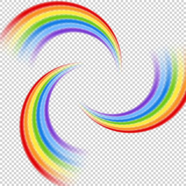 Patrón de arco iris sobre fondo transparente — Vector de stock