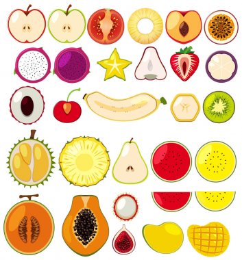 Meyve farklı türde yarıya