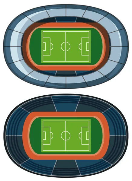 Fußballfeld Vogelperspektive — Stockvektor