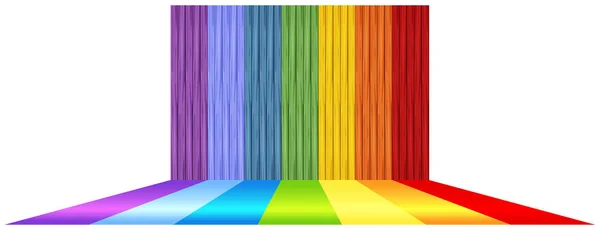Diseño de fondo con suelo de arco iris — Vector de stock