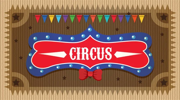 Дизайн постера для цирку з різнокольоровими прапорами — стоковий вектор