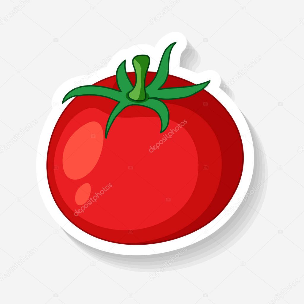 Sticker template for fresh tomato