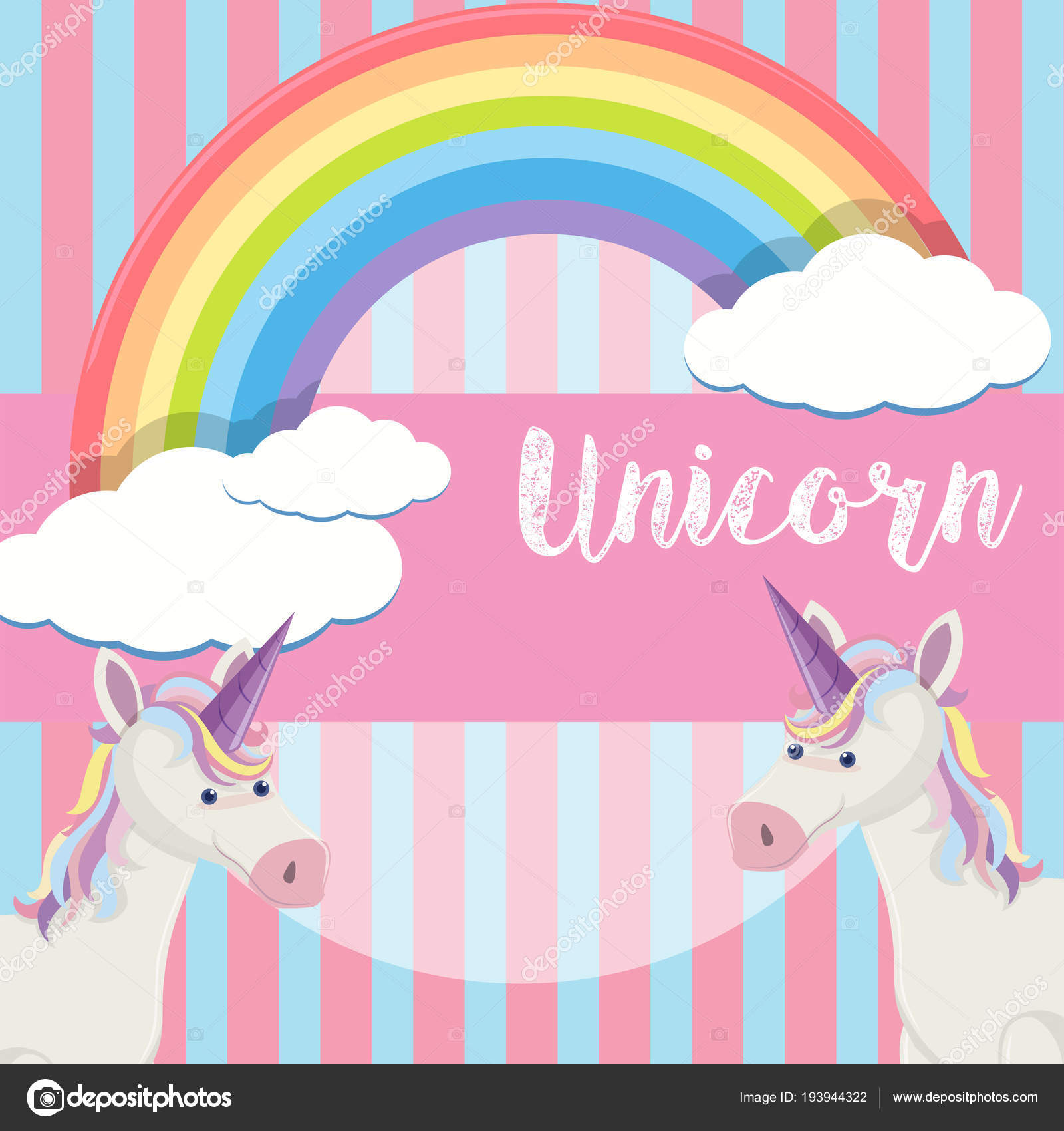 Cute Unicorn And Rainbow Background Illustration Vector By Brgfx Cute Unicorn And Rainbow Background Illustration Vector By Brgfx