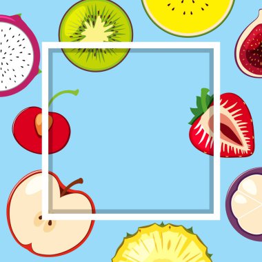 Bir boş renkli meyve çerçeve
