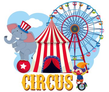 Sirk öğe beyaz arka plan üzerinde