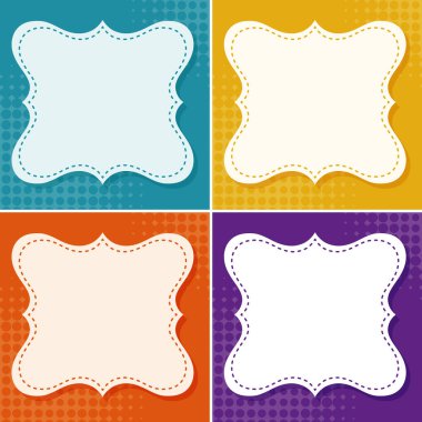 Çerçeveli dört arkaplan