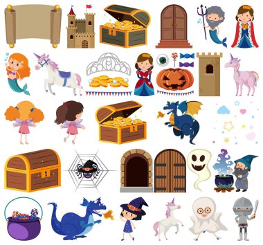 İzole nesneler dizisi temalı peri masalları