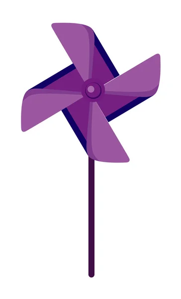 Wind spinner in purple color — Stock Vector