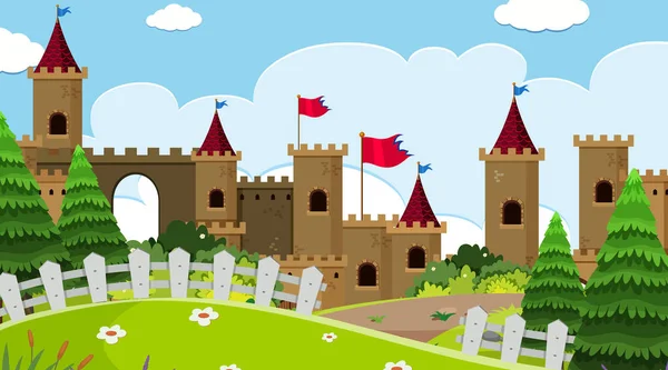 Linda chica de dibujos animados princesa Imagen Vectorial de