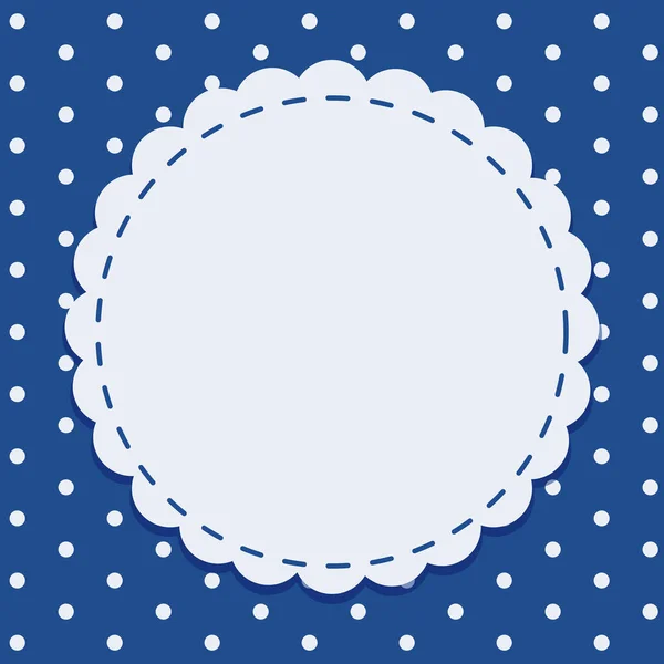 Modèle de fond en bleu avec cadre rond — Image vectorielle